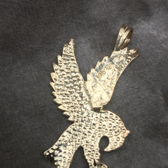 14k gold eagle pendant - Picture 6 of 9